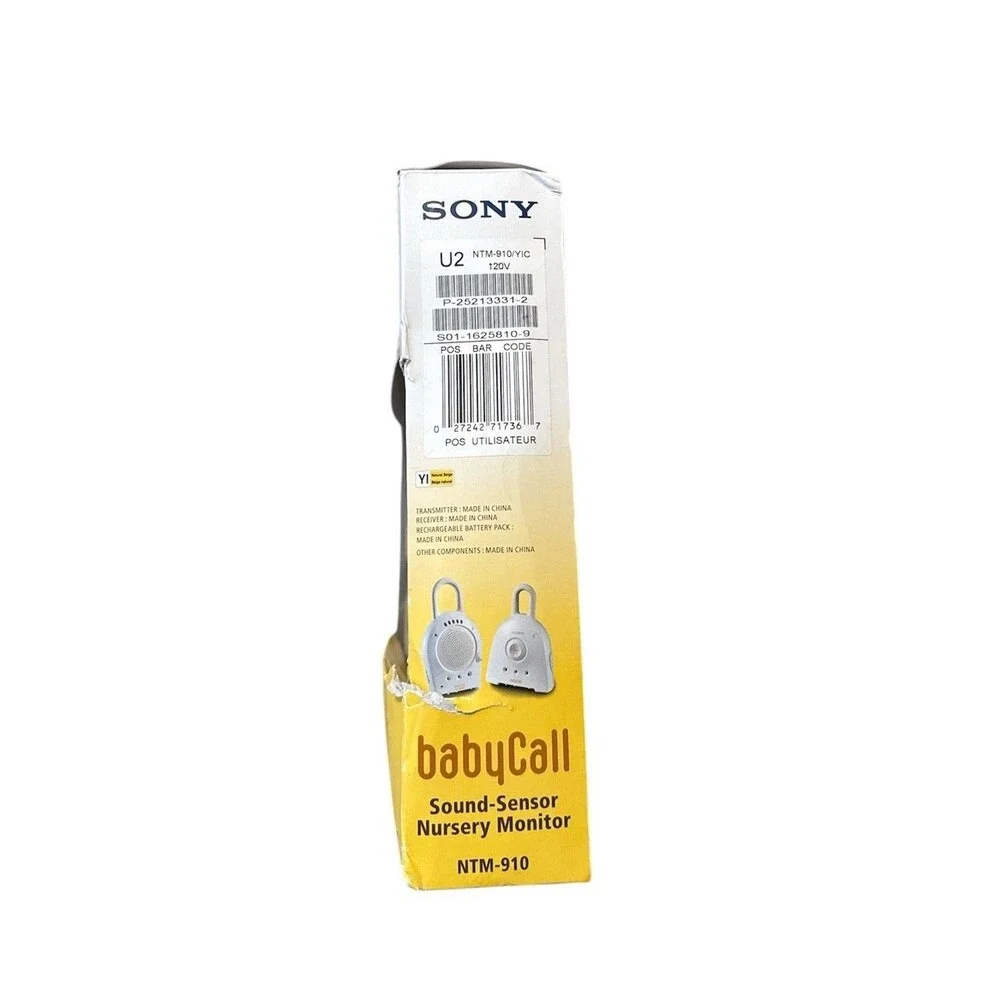 Sony NTM-910 BabyCall Sound-Sensor Nursery Baby Monitor New (Damaged Box)